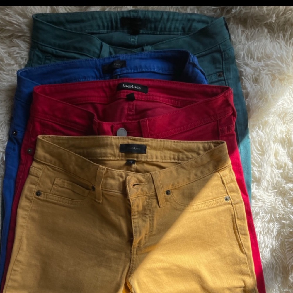 Bebe stretch jeans size 28 - $25 each.